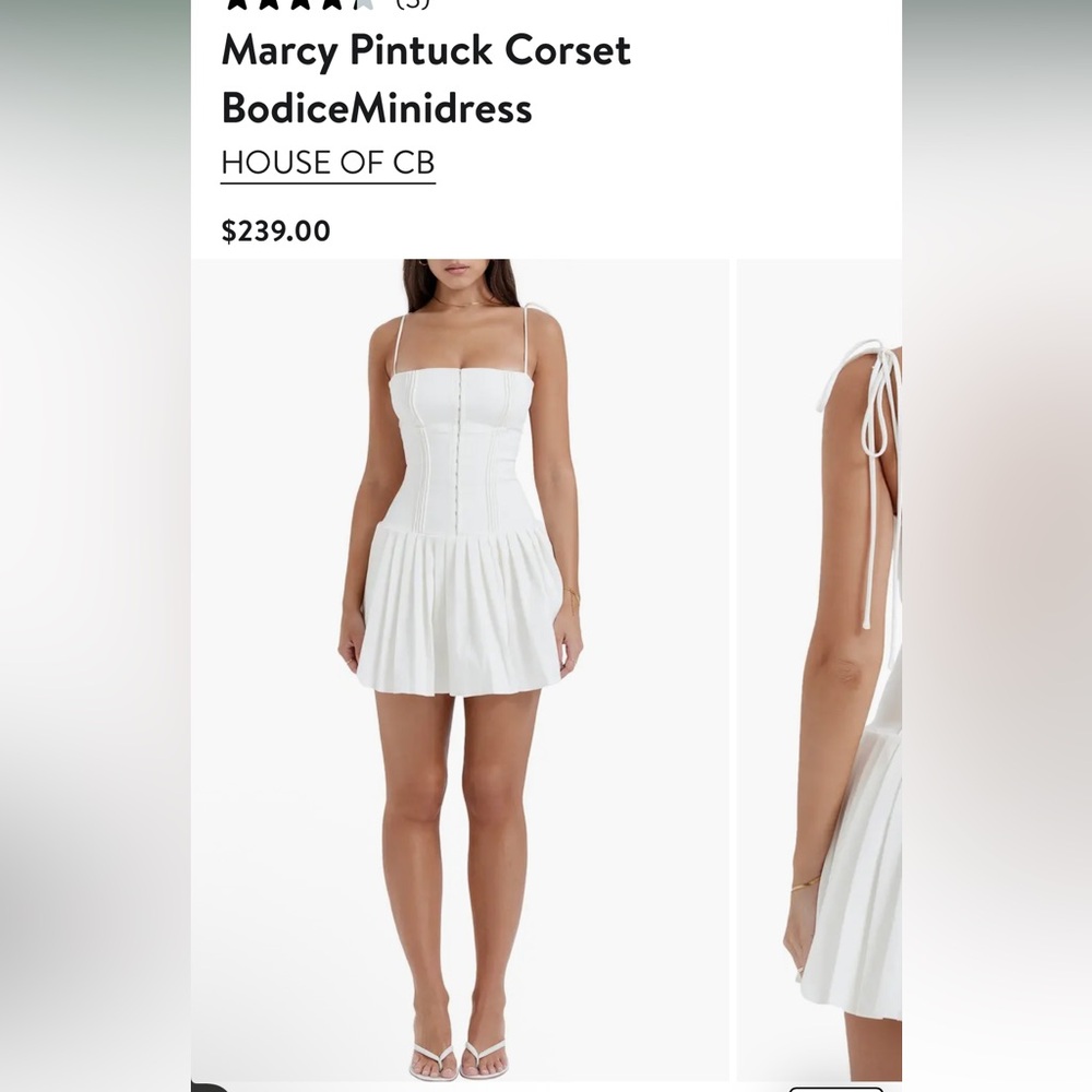 House of CB Dress [Marcy Pintuck Corset BodiceMinidress]